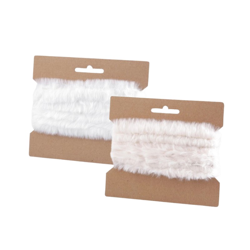 Dekofell 2cm Breite in 2 Farben Meterware